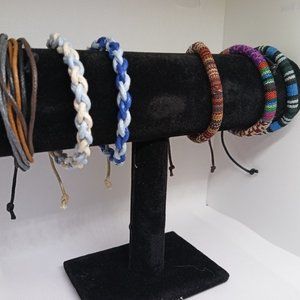 NEW Never Worn Lot of 6 Adjustable String Twine Hand Crafted Bracelets #8